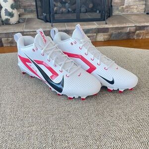 Nike Alpha Menace 4 Pro Football Cleat Men's Size 13 White/Red FZ7703-100 New